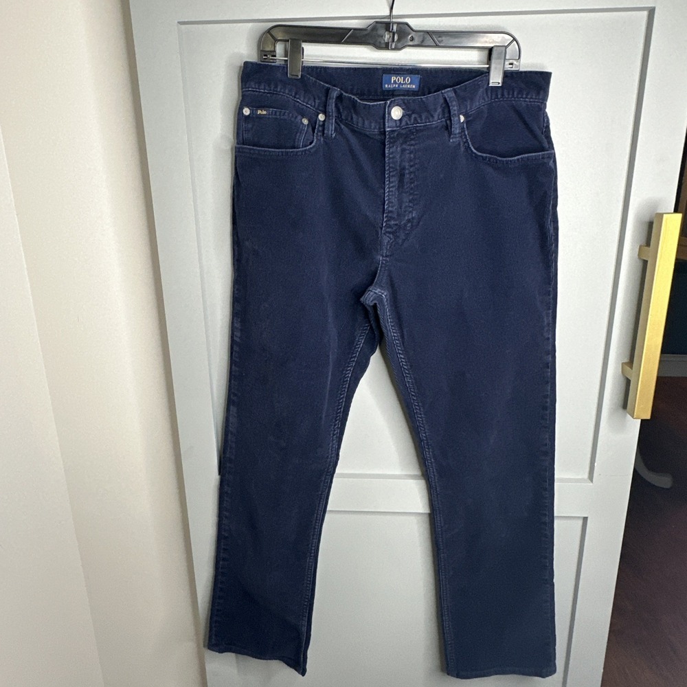 POLO Ralph Lauren Mens Navy‎ Blue Corduroy Pants 34X34 Preppy Classic